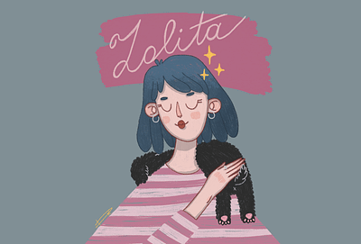 LOLITA 2020 trend artwork branding colors cute design dog drawing illustraion logo procreate