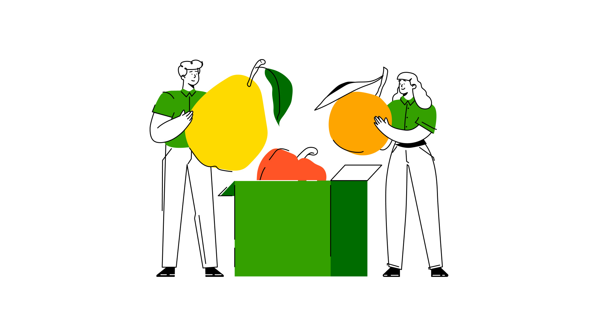 Fresh Produce Delivery & E-commerce | Custom Illustration character character design character illustration delivery food illustration human illustration manufacturer products quality vector vegetable web illustrations