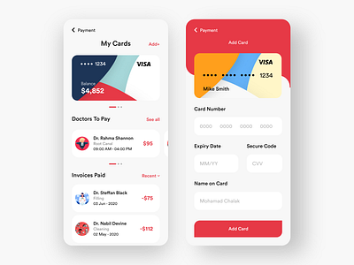 Dental Care App #006 adobexd app app design awesome design black clean colors dental dentalcare design illustration landing new popular red ui white