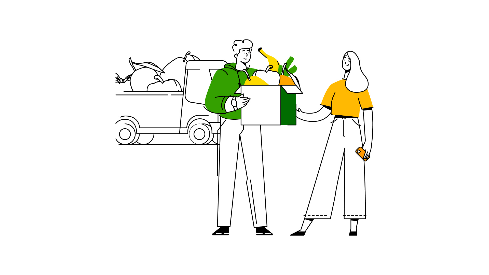 Delivery & Customer Success | Illustration character design delivery food human illustration illustrations products stayathome vector vegetable webdesign webillustration