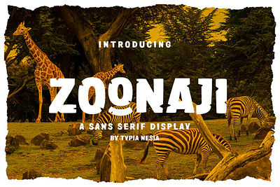 Zoonaji - Sans Serif Display animation cartoon comic design display display font font food funny game gaming park sans sans serif sans serif display sans serif font wild zoo zoo font zoo fonts