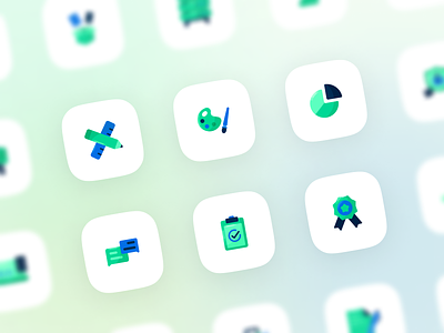 Startup Icon Illustration Set - Color Styles agile blue business icon colorful company design flat icon green icon icon design illustration minimal modern icon scrum sprint startup startup icon team team illustration teamwork