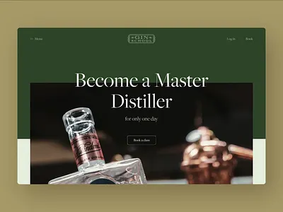 Gin School Website Home Page animation branding design drinks education graphic design interaction design interface motion graphics ui user experience user interface ux web animation web design web marketing website