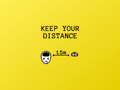 keep your distance... 2020 brain coronavirus design distance graphic design humor illustration logo logo design logodesign logopron lol mark minimal pandemic quarantine social typography yellow