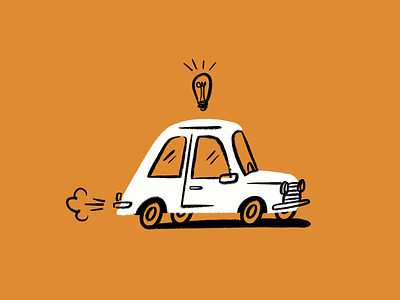 A little car 🚗💡 car design doodle fast idea illo illustration lightbulb sketch