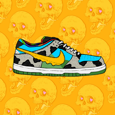 Dunk collab design drawing hype hypebeast ice cream illustration illustration art shoe sneaker