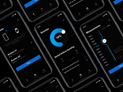 Fitness Application Concept app design fitness app friendly gym app interfaces iphone x ui ux