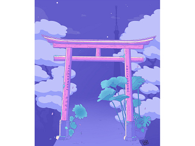 Torii, Japon art artistic design graphics illustration illustration art japan japanese japanese art japanese culture