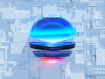Plasma-LOGO4 blender btc crypto eth geometry glass glossy icon illustration nft sphere technology transmission wantline