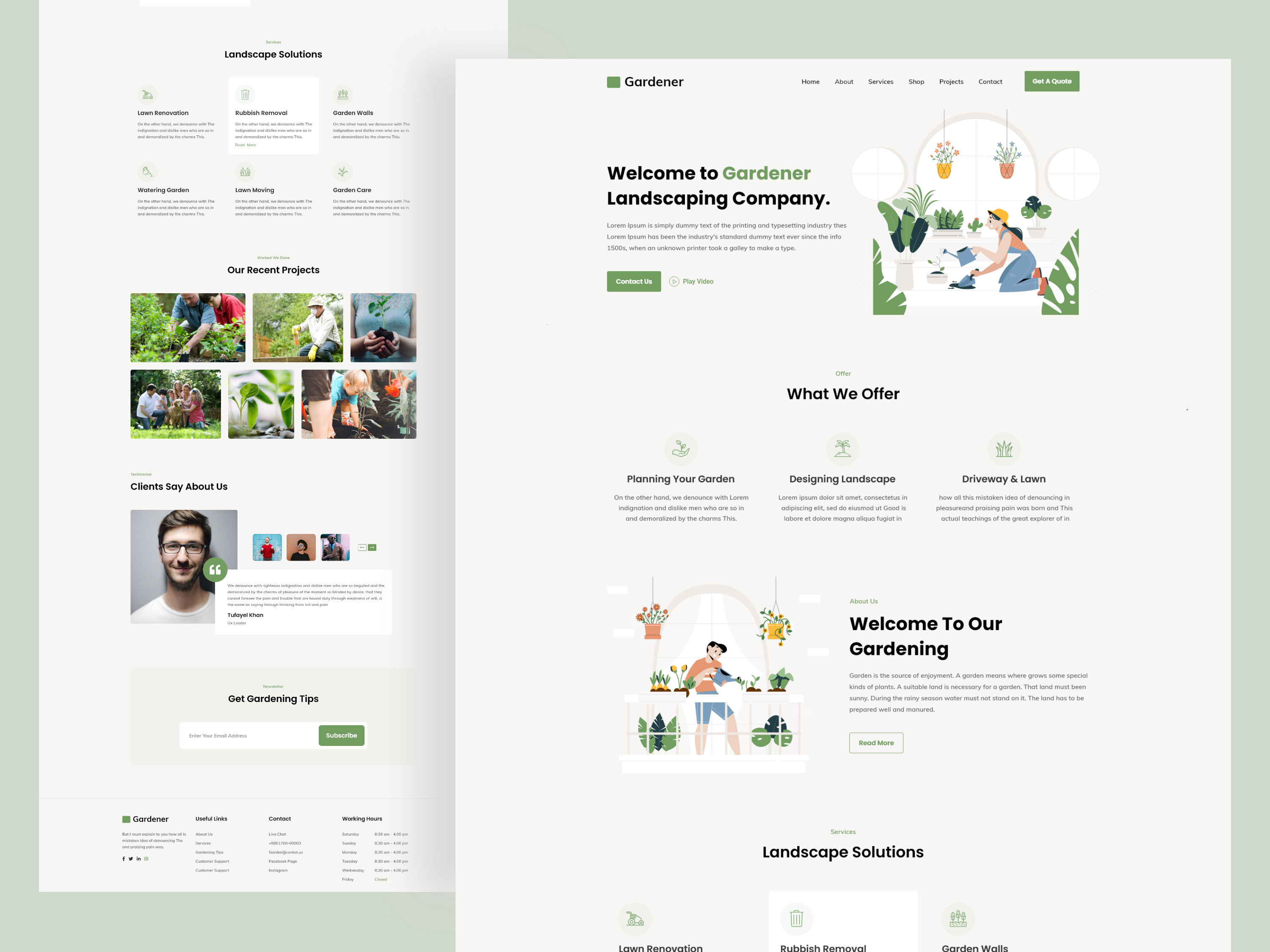 Example of Gardener - Landscape Gardening Landing Page