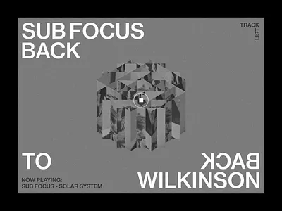 Now Playing - 02 brutal c4d cinema4d dj effect greyscale image music noise pattern player repeater sans serif typography ui web