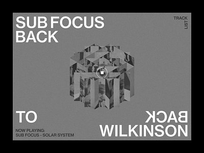 Now Playing - 02 brutal c4d cinema4d dj effect greyscale image music noise pattern player repeater sans serif typography ui web