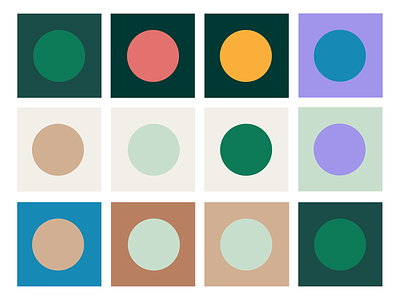 Circle in a Square branding color color combo palette