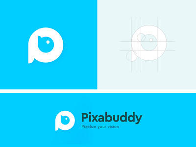 New logo for Pixabuddy adobe illustrator blue and white branding branding design digital marketing illustration logo logo design logodesigner logodesigning logomaker logos logotype presentation design ui deisgn ux design vector web design web development