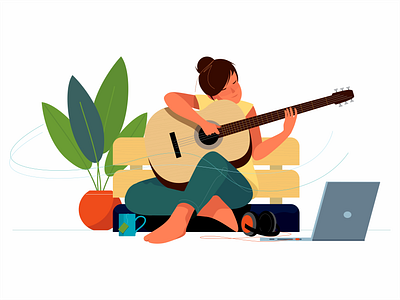 119 digital flatcolors illustraion minimalistic vector