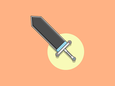 Broadsword Flat Illustration adventure broadsword cartoon illustration design for sale digital illustration european flat illustration flatdesign graphic resources illustration art illustration digital illustrations medieval rpg simple simple design simple illustration soft colors sword