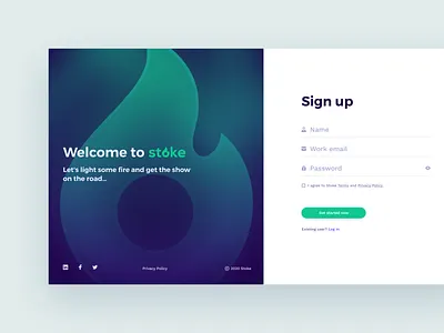 WELCOME to Stock - Signup app application design hiring interface login login page password product signin signup talent ui ux welcome page
