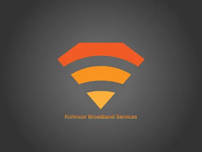 Kohinoor Broadband Services art branding design flat icon illustration illustrator logo minimal vector