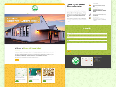 Glencovitt National School adobe xd branding children design logo primary school school ui ux web website