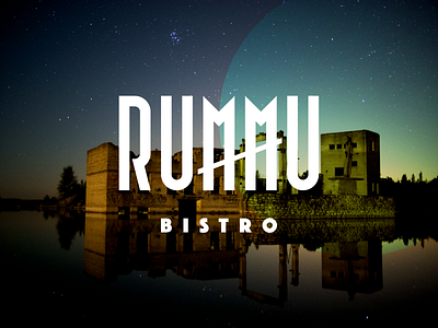 Rummu Bistro branding design flat logo logotype typography