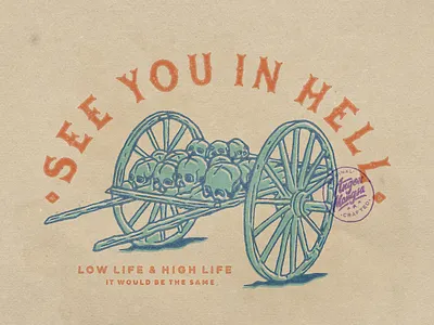 See you in hell angonmangsa badges branding design graphicdesign hand drawn illustration logodesign typography vintage vintage badge vintage design