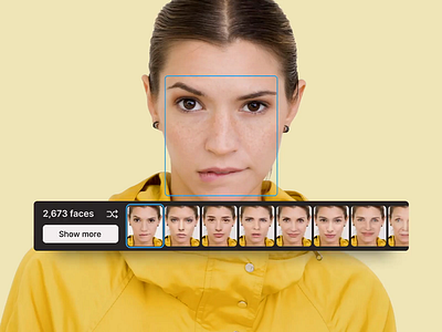 Face Swap UI animation app application change creator dark editor face figma girl icons8 inter interaction interface photo swap ui ux web