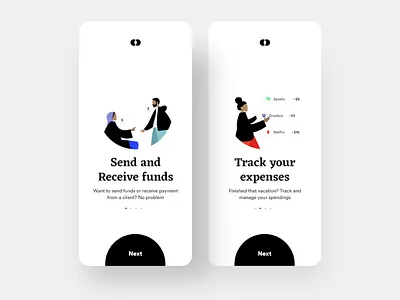 Bankie: Funds and Expenses Onboarding app bank banking app clean daily ui dailyui design expenses ios minimal onboarding onboarding screen payment payment app transactions wallet