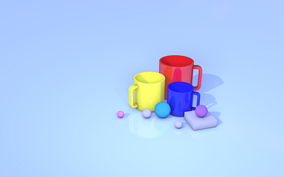 Cups and balls ball balls cinema 4d cinema4d cup cups