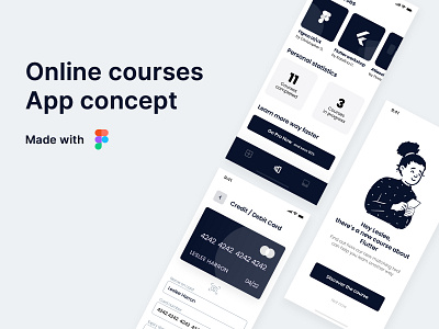 Online Courses Mobile App UI + Free Download app dailyui design design app designer ios ios app ios app design light mode mobile mobile design mobile ui ui ui design ux uxdesign