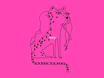 meow adobeillustator animalplanet app app design beauty cat catlover color digital art girl girlpower girls illustraion illustrator panther pink power roar tiger vector