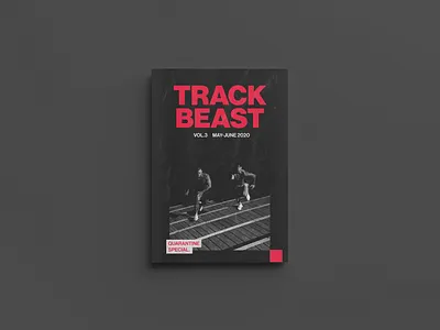 TrackBeast Zine Cover design grunge layout running shoes trackbeast zine