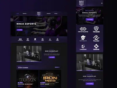Ninja Template kits (Elementor) elementor esports game gaming template kits ui ui design ui ux ui ux design web design webdesign website wordpress