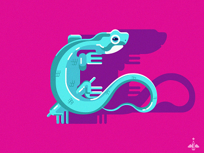 Daily Doodle - Lizard adobe illustrator amphibian blue color contrast daily art daily doodle daily illustration flat flat design illustration lizards pink vector vector art vector illustration