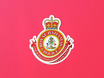 Royal Bahamas Police Badge Recreated! badge bahama illustation logotype police recreate royal sticker vector