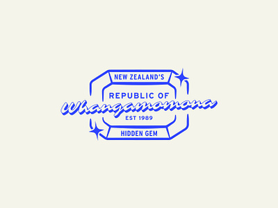 Republic of Whangamomona Seal badge branding design illustration illustrator logo seal typography vector