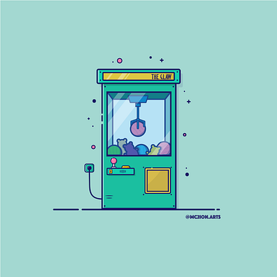 Claw Machine art claw machine flat illustration flat vector illustration the claw the claw illustration vector