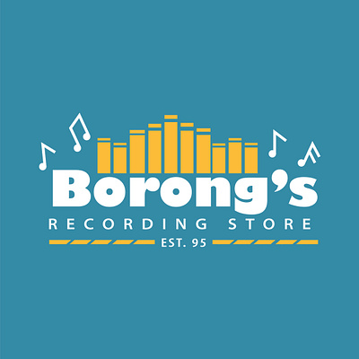 Borong's Recording Store Logo borong branding