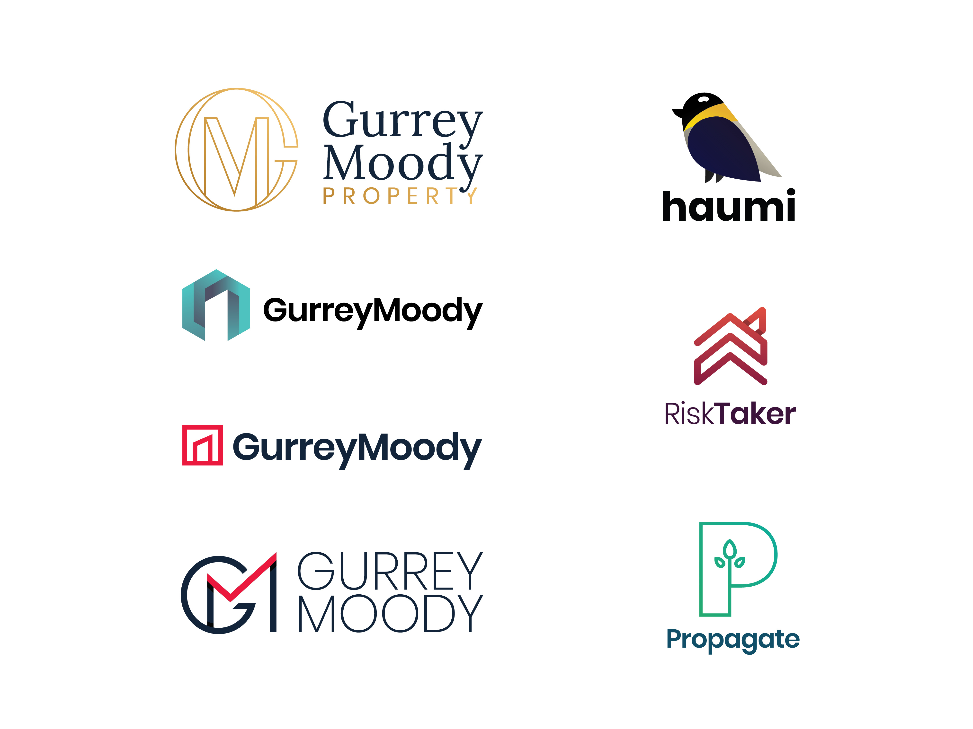 Example of GurreyMoody logo explorations