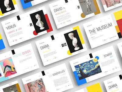 THE MUSEUM - Web UI Design design flat interaction design interface minimal museum ui user interface ux web website