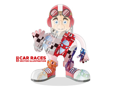 Car racing. auto automobile car character competition double exposure helmet human male men person portrait race racing speed sport suit vehicle winner
