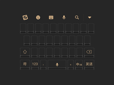 搜狗输入法皮肤——黑金·无刻 keyboard sougou ui 搜狗输入法 输入法