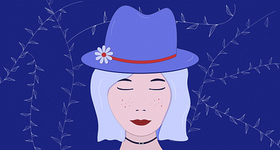 The girl with a hat. artist character creative design flatillustration illustration illustrator pixelmator