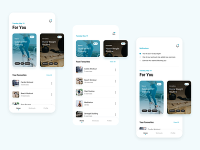 Mobile UI Exercise App Concept app app design design exercise exercise app mobile app mobile app design mobile ui sketch ui ux