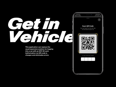 Get in app black code design login mobile qr code scan ui ux
