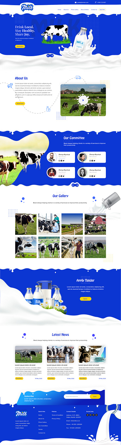 Milk Web Design branding design graphic photoshop ui vector website design