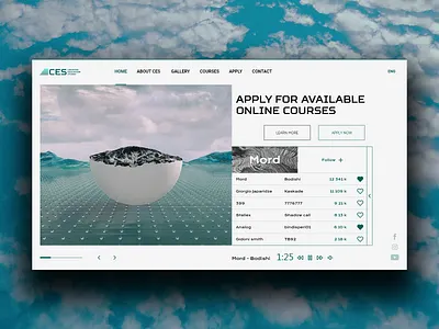 CES concept courses dribbble electronic electronic music georgia music online sky tbilisi ui uiux ux