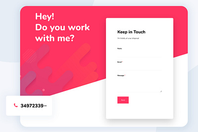 Contact Form WebSite Design brand clean design color contact creative design form graphic design hiring icon identity illustration responsive ui ux vector web design website