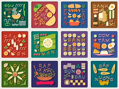 Vietnamese Street Food design illustration