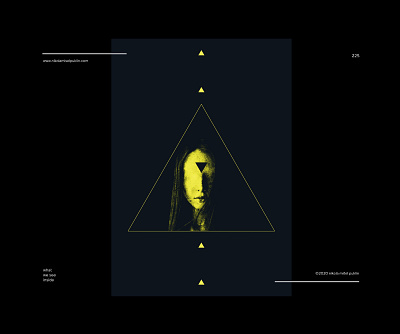 no. 225 paranoia black book cover cd cover design digital geometry human illustration minimal movie poster photoshop poster poster a day posterdesign postereveryday triangle typography yellow