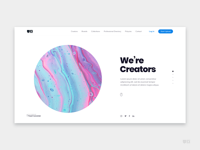 Landing Page for Creators adobe xd concept design flat design landing page photography ui ui design ui ux design uiux ux design ux talk